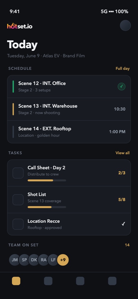 Hotset on mobile
